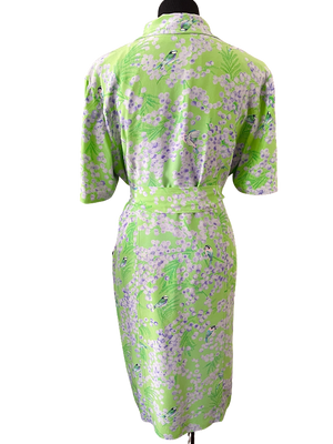 Sommerkleid, Vogelmotiv, Gr.38