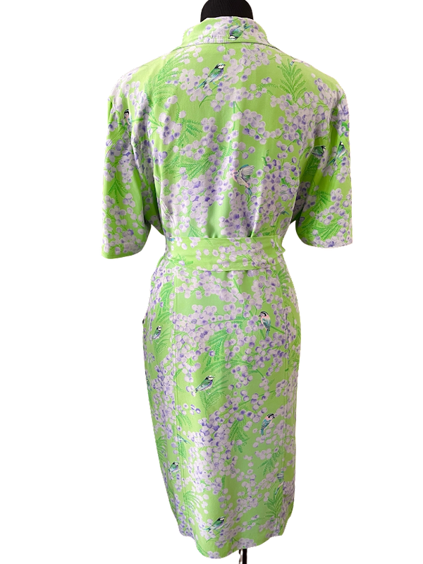 Sommerkleid, Vogelmotiv, Gr.38