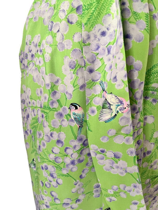 Sommerkleid, Vogelmotiv, Gr.38