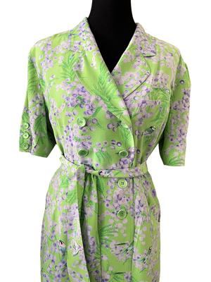 Sommerkleid, Vogelmotiv, Gr.38