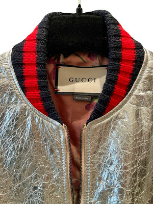 Gucci, Bomber Lederjacke, Gr.XS