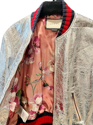Gucci, Bomber Lederjacke, Gr.XS