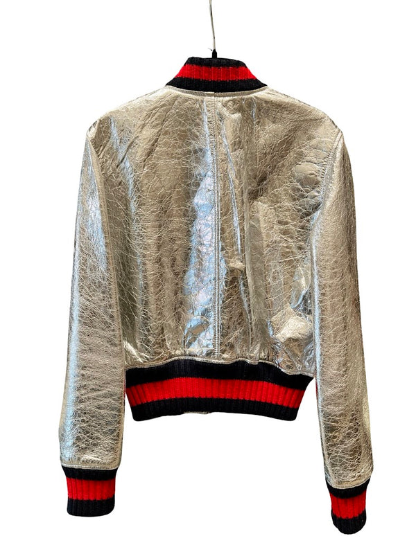 Gucci, Bomber Lederjacke, Gr.XS