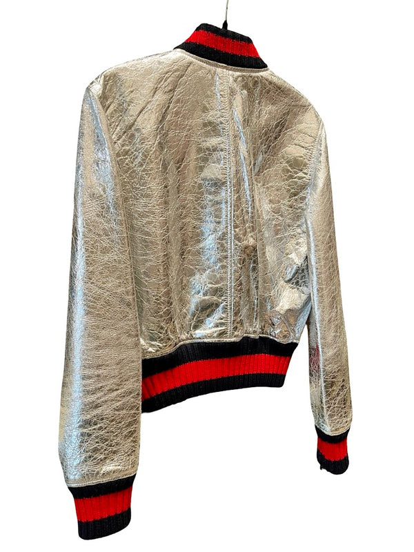 Gucci, Bomber Lederjacke, Gr.XS