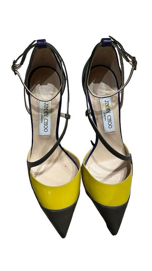 Jimmy Choo, Riemchen Pumps, Gr.38 - designer second hand vienna