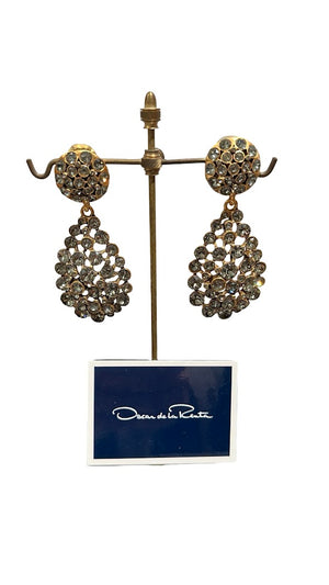 Oscar de la Renta, Ohrclips aus Strass