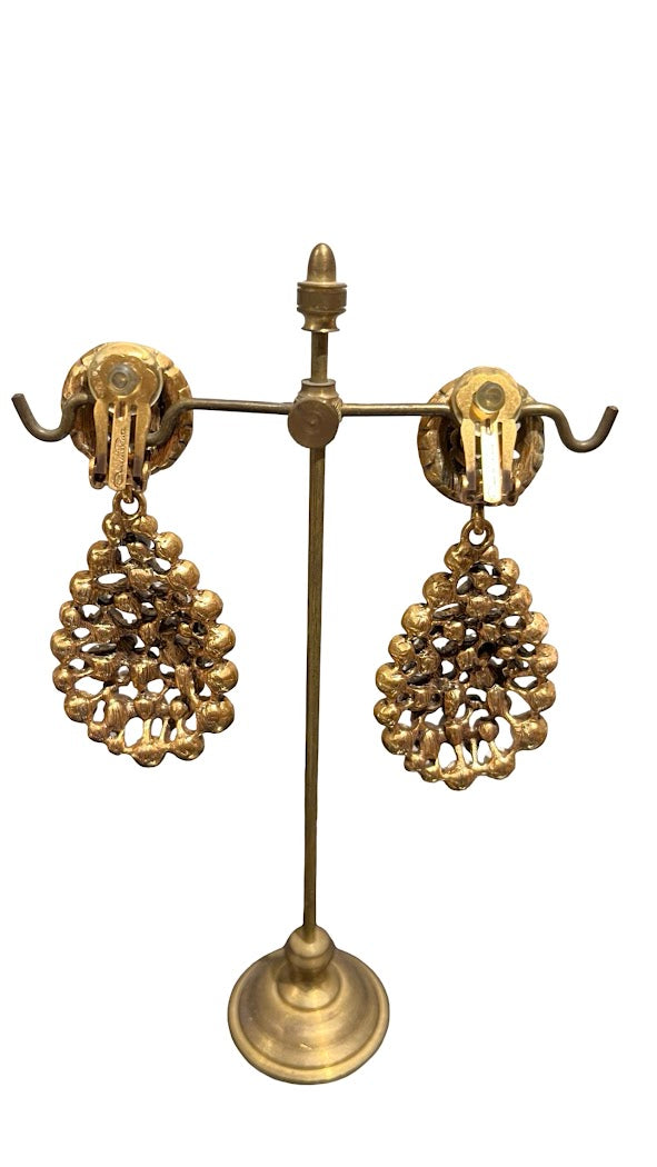 Oscar de la Renta, Ohrclips aus Strass