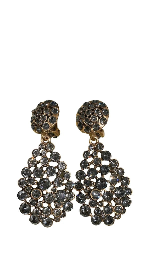 Oscar de la Renta, Ohrclips aus Strass