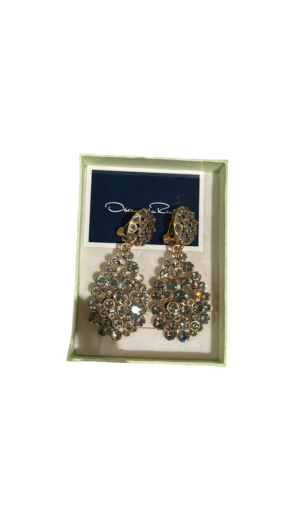 Oscar de la Renta, Ohrclips aus Strass