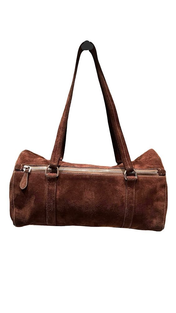 Prada, Vintage Rauhleder, Schultertasche - designer second hand vienna