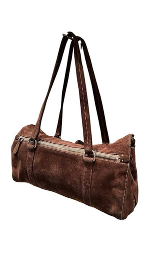 Prada, Vintage Rauhleder, Schultertasche - designer second hand vienna