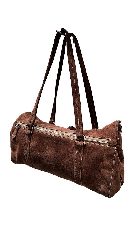 Prada, Vintage Rauhleder, Schultertasche - designer second hand vienna