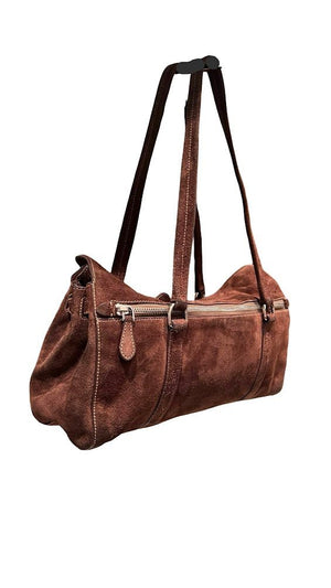 Prada, Vintage Rauhleder, Schultertasche - designer second hand vienna