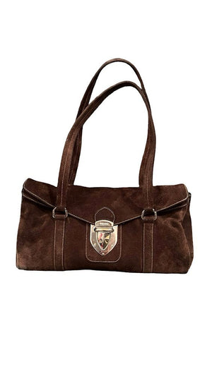 Prada, Vintage Rauhleder, Schultertasche - designer second hand vienna