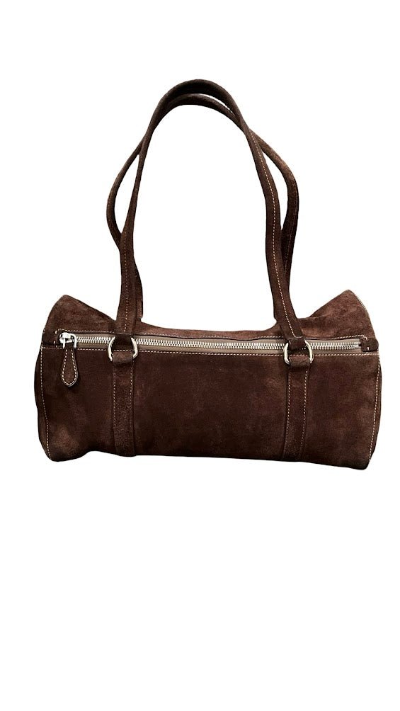 Prada, Vintage Rauhleder, Schultertasche - designer second hand vienna