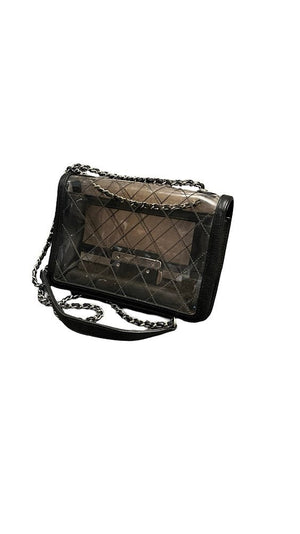 Chanel, Transparent Vynil Flap Bag - designer second hand vienna