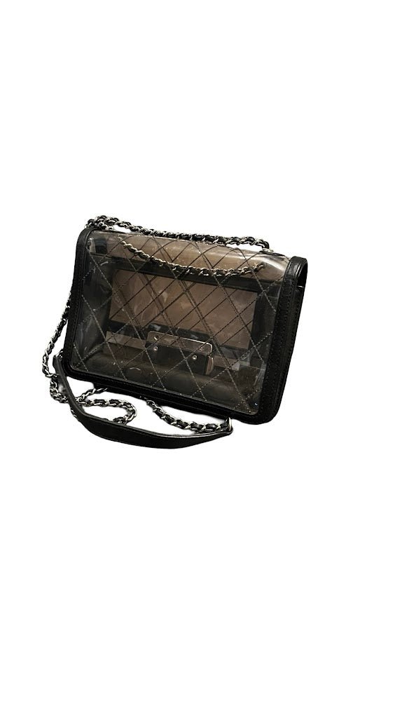 Chanel, Transparent Vynil Flap Bag - designer second hand vienna