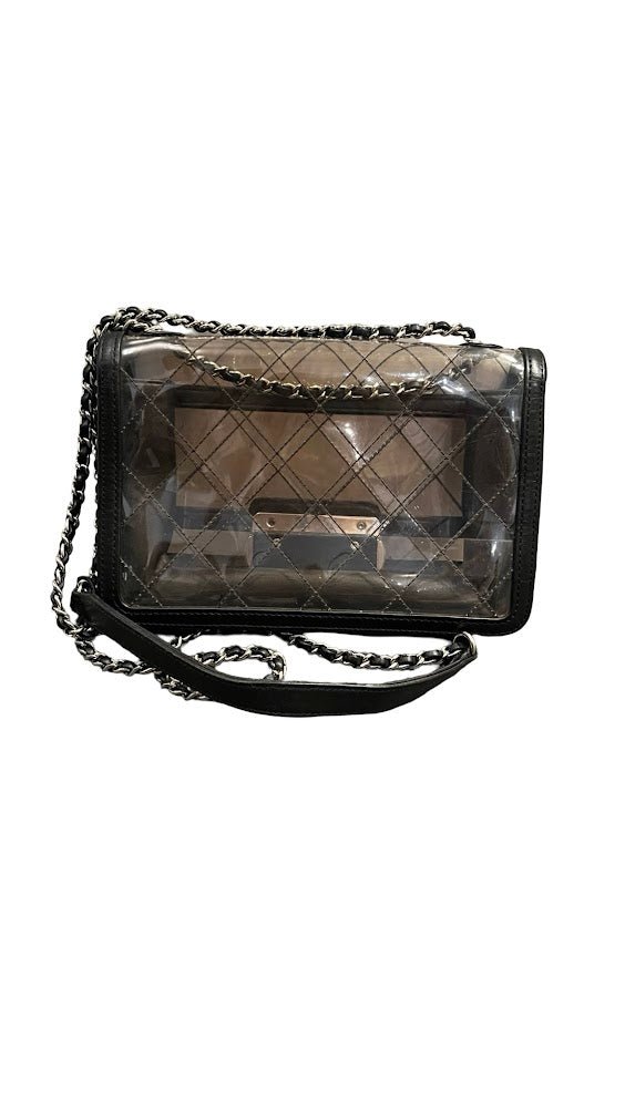 Chanel, Transparent Vynil Flap Bag - designer second hand vienna