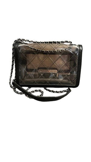Chanel, Transparent Vynil Flap Bag - designer second hand vienna