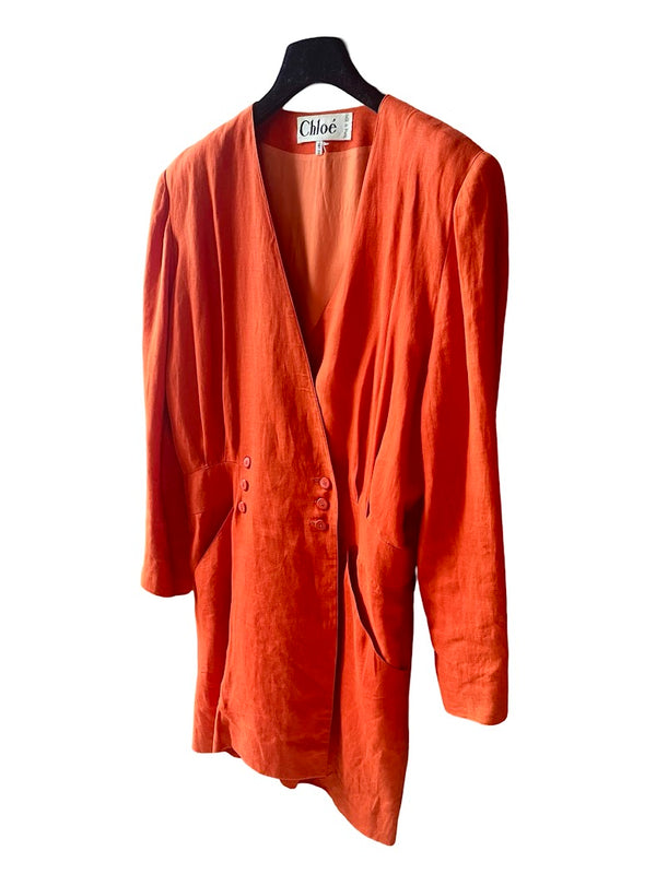 Chloé, Leinen Blazer, Gr.XL