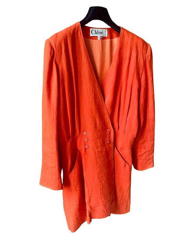 Chloé, Leinen Blazer, Gr.XL
