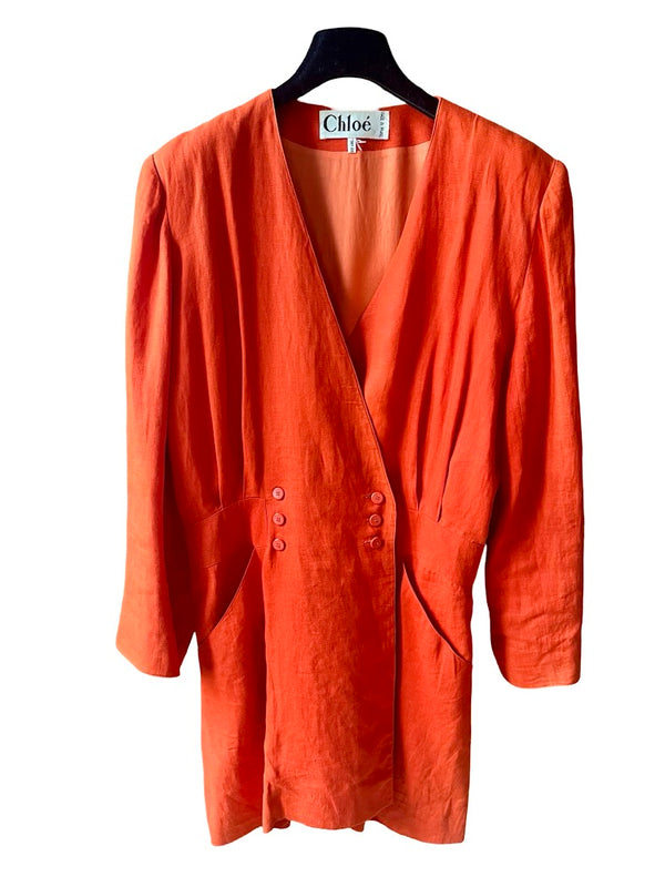 Chloé, Leinen Blazer, Gr.XL