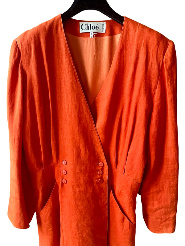 Chloé, Leinen Blazer, Gr.XL