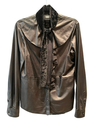 D&amp;G, Lederbluse, Gr.S