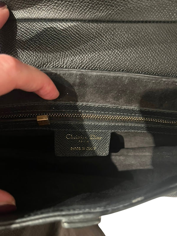 Dior, Saddle Bag, M in schwarz/ Kalbsleder