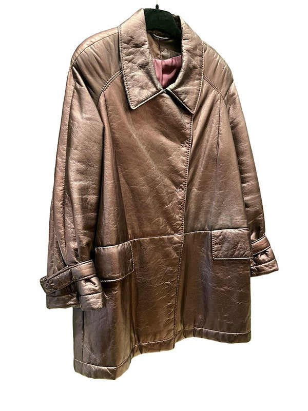Lederjacke, lila glänzend, Gr.40