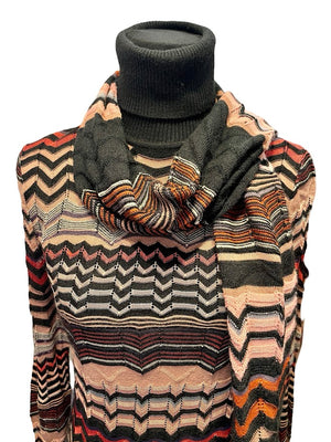 Missoni, Strickkleid mit Schal, Gr.S
