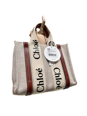 Chloé, Woody Tragetasche beige, klein