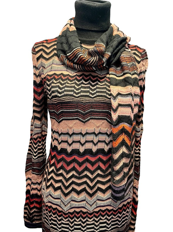 Missoni, Strickkleid mit Schal, Gr.S