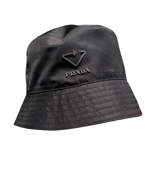 Prada, schwarzer Nylon Hut, Gr.S