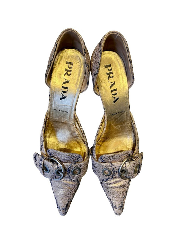 Prada, Pumps gold, Gr.36 1/2