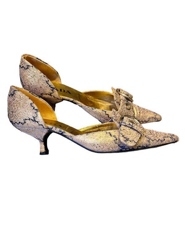 Prada, Pumps gold, Gr.36 1/2