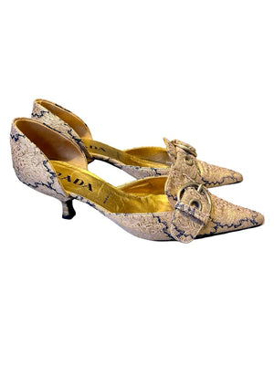 Prada, Pumps gold, Gr.36 1/2