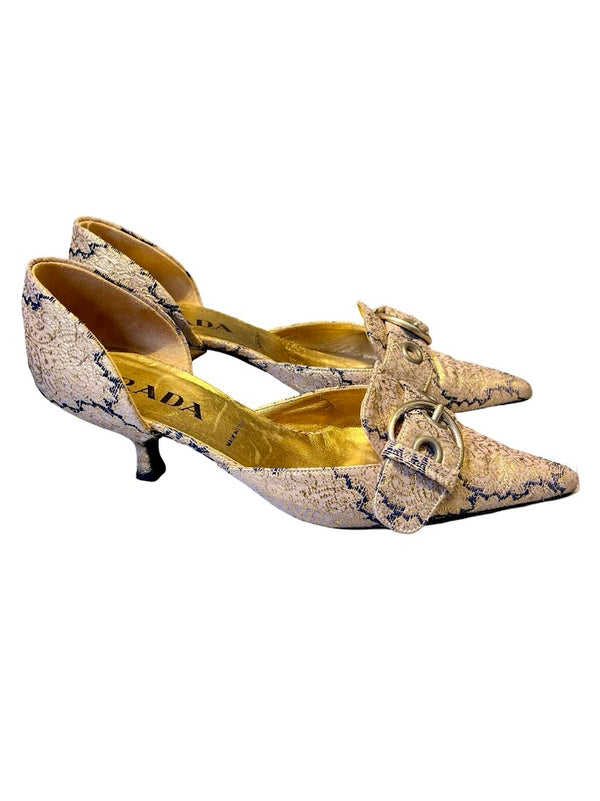 Prada, Pumps gold, Gr.36 1/2