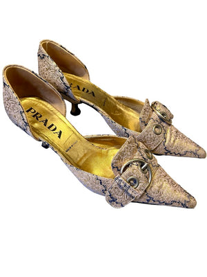 Prada, Pumps gold, Gr.36 1/2