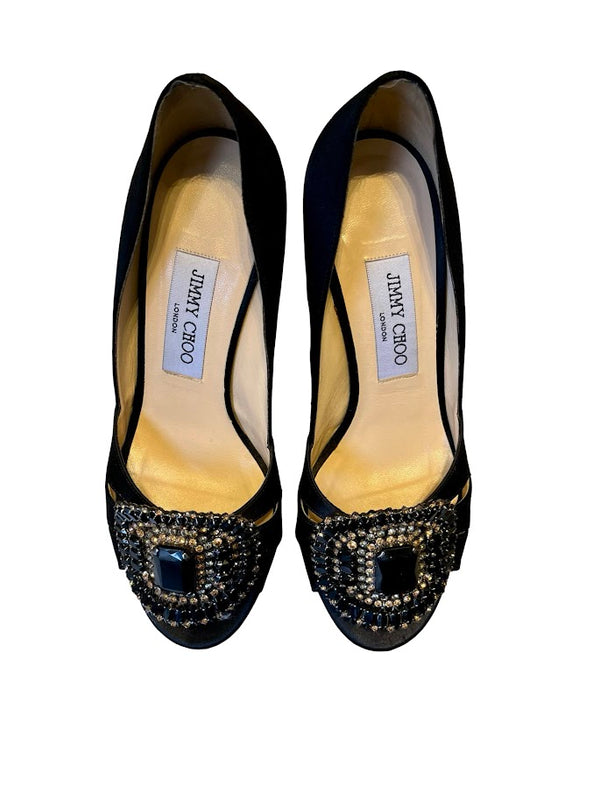 Jimmy Choo, Satin Peeptoes, Gr.36 1/2