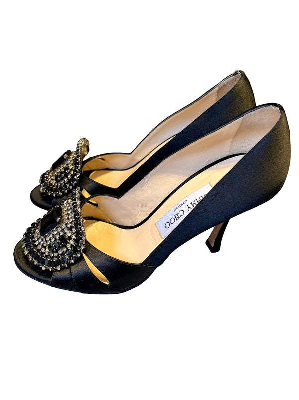 Jimmy Choo, Satin Peeptoes, Gr.36 1/2