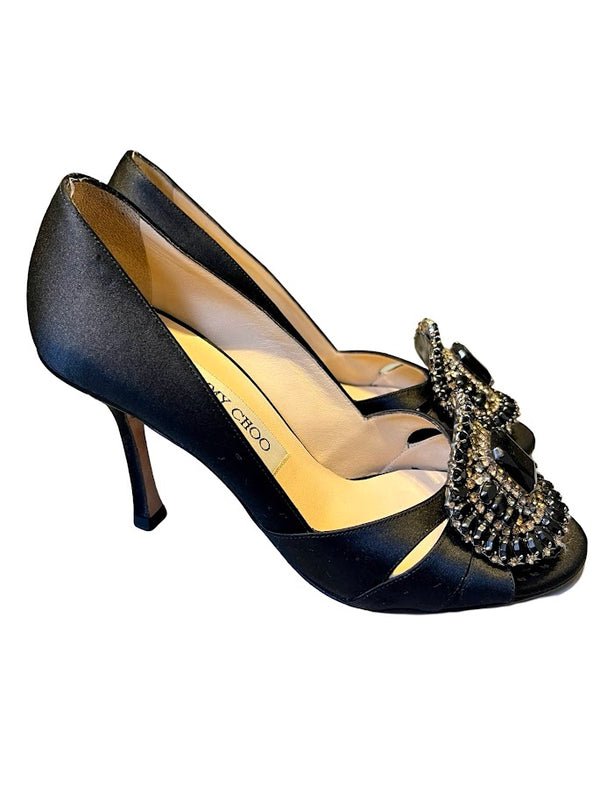 Jimmy Choo, Satin Peeptoes, Gr.36 1/2