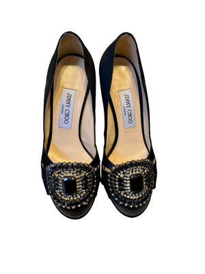 Jimmy Choo, Satin Peeptoes, Gr.36 1/2