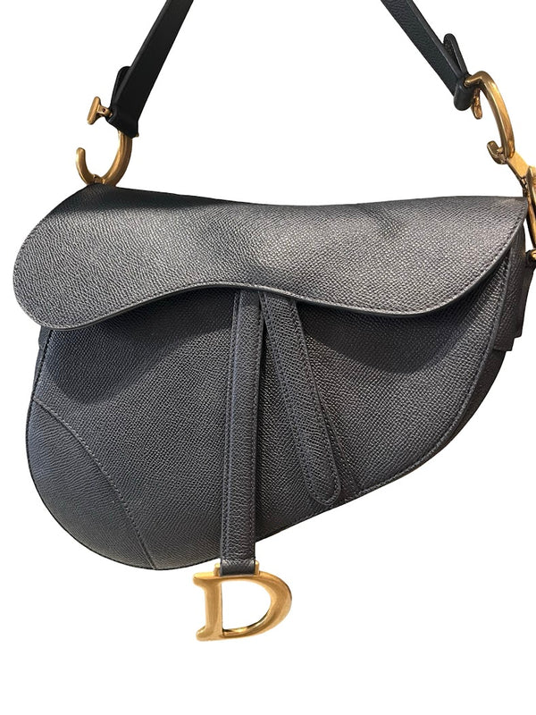 Dior, Saddle Bag, M in schwarz/ Kalbsleder